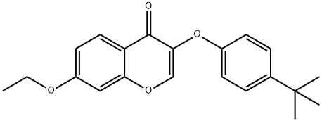 3-(4-tert-butylphenoxy)-7-ethoxy-4H-chromen-4-one,302952-55-2,结构式