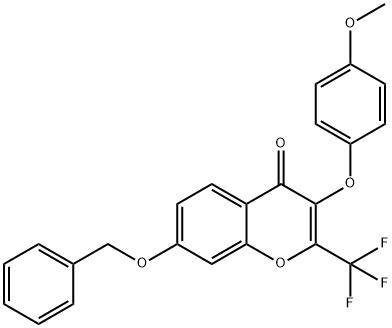 7-(benzyloxy)-3-(4-methoxyphenoxy)-2-(trifluoromethyl)-4H-chromen-4-one Structure