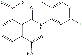 3-nitro-2-[(5-iodo-2-methylanilino)carbonyl]benzoic acid,302953-76-0,结构式