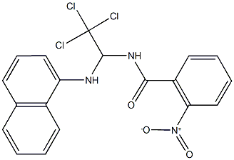 2-nitro-N-[2,2,2-trichloro-1-(1-naphthylamino)ethyl]benzamide Struktur