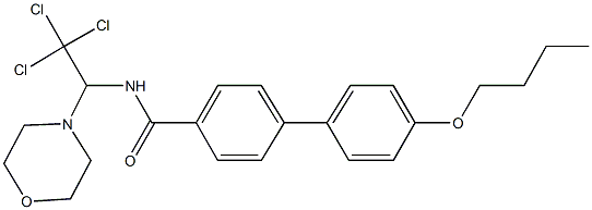 4'-butoxy-N-[2,2,2-trichloro-1-(4-morpholinyl)ethyl][1,1'-biphenyl]-4-carboxamide 化学構造式