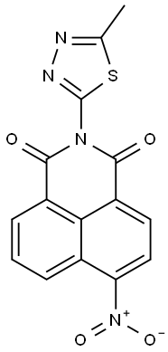6-nitro-2-(5-methyl-1,3,4-thiadiazol-2-yl)-1H-benzo[de]isoquinoline-1,3(2H)-dione Structure