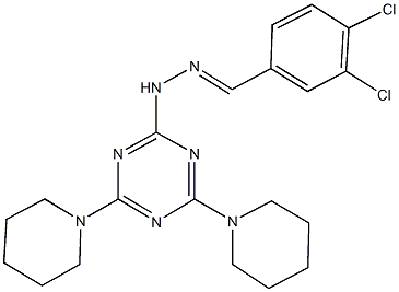3,4-dichlorobenzaldehyde [4,6-di(1-piperidinyl)-1,3,5-triazin-2-yl]hydrazone Struktur