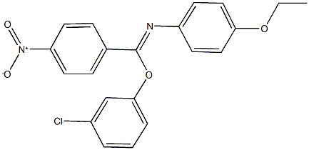 3-chlorophenyl N-(4-ethoxyphenyl)-4-nitrobenzenecarboximidoate 结构式