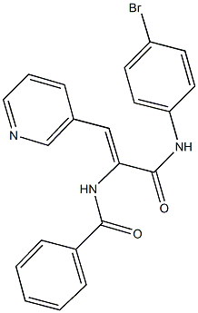 N-[1-[(4-bromoanilino)carbonyl]-2-(3-pyridinyl)vinyl]benzamide 结构式