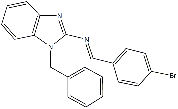 N-(1-benzyl-1H-benzimidazol-2-yl)-N-(4-bromobenzylidene)amine Structure