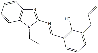 2-allyl-6-{[(1-ethyl-1H-benzimidazol-2-yl)imino]methyl}phenol,302967-13-1,结构式