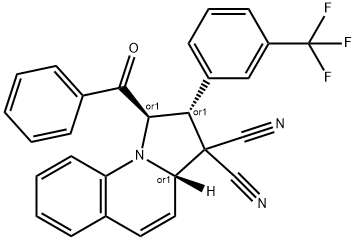 1-benzoyl-2-[3-(trifluoromethyl)phenyl]-1,2-dihydropyrrolo[1,2-a]quinoline-3,3(3aH)-dicarbonitrile|