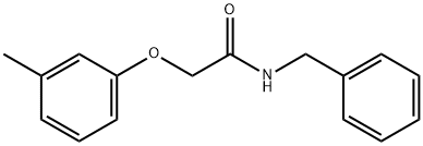 N-benzyl-2-(3-methylphenoxy)acetamide Struktur