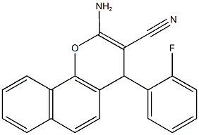 2-amino-4-(2-fluorophenyl)-4H-benzo[h]chromene-3-carbonitrile,303018-67-9,结构式