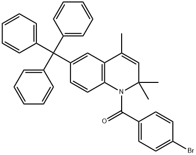 1-(4-bromobenzoyl)-2,2,4-trimethyl-6-trityl-1,2-dihydroquinoline,303019-07-0,结构式
