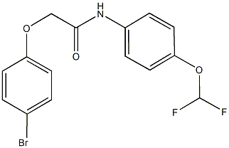 2-(4-bromophenoxy)-N-[4-(difluoromethoxy)phenyl]acetamide 化学構造式