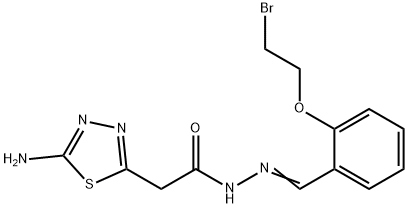 2-(5-amino-1,3,4-thiadiazol-2-yl)-N'-[2-(2-bromoethoxy)benzylidene]acetohydrazide Structure