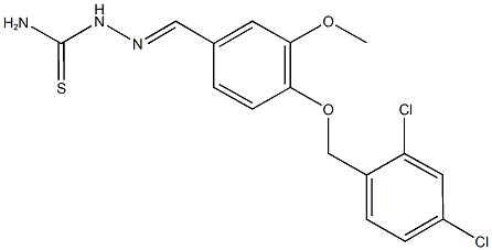 4-[(2,4-dichlorobenzyl)oxy]-3-methoxybenzaldehyde thiosemicarbazone Structure