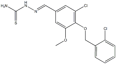 3-chloro-4-[(2-chlorobenzyl)oxy]-5-methoxybenzaldehyde thiosemicarbazone,303026-24-6,结构式