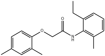 2-(2,4-dimethylphenoxy)-N-(2-ethyl-6-methylphenyl)acetamide 化学構造式