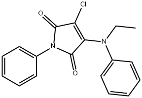 3-chloro-4-(ethylanilino)-1-phenyl-1H-pyrrole-2,5-dione,303033-91-2,结构式