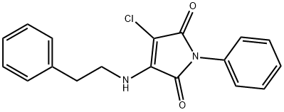 3-chloro-1-phenyl-4-[(2-phenylethyl)amino]-1H-pyrrole-2,5-dione,303033-98-9,结构式