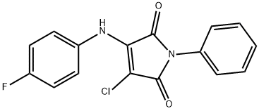 3-chloro-4-(4-fluoroanilino)-1-phenyl-1H-pyrrole-2,5-dione Structure