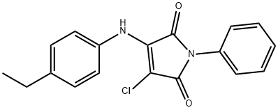 3-chloro-4-(4-ethylanilino)-1-phenyl-1H-pyrrole-2,5-dione Structure