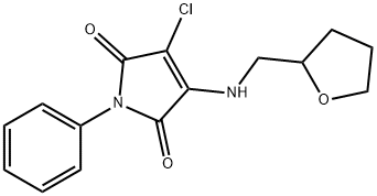 3-chloro-1-phenyl-4-[(tetrahydro-2-furanylmethyl)amino]-1H-pyrrole-2,5-dione Structure