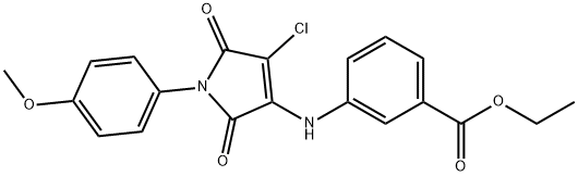 ethyl 3-{[4-chloro-1-(4-methoxyphenyl)-2,5-dioxo-2,5-dihydro-1H-pyrrol-3-yl]amino}benzoate Structure