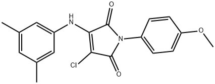 3-chloro-4-(3,5-dimethylanilino)-1-(4-methoxyphenyl)-1H-pyrrole-2,5-dione,303034-51-7,结构式