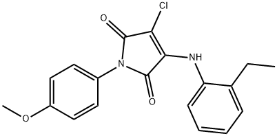 303034-57-3 3-chloro-4-(2-ethylanilino)-1-(4-methoxyphenyl)-1H-pyrrole-2,5-dione