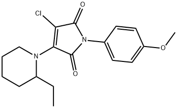 303034-61-9 3-chloro-4-(2-ethyl-1-piperidinyl)-1-(4-methoxyphenyl)-1H-pyrrole-2,5-dione