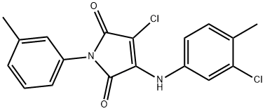 3-chloro-4-(3-chloro-4-methylanilino)-1-(3-methylphenyl)-1H-pyrrole-2,5-dione Structure