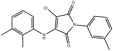 3-chloro-4-(2,3-dimethylanilino)-1-(3-methylphenyl)-1H-pyrrole-2,5-dione Structure