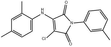 3-chloro-4-(2,4-dimethylanilino)-1-(3-methylphenyl)-1H-pyrrole-2,5-dione Structure