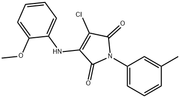 3-chloro-4-(2-methoxyanilino)-1-(3-methylphenyl)-1H-pyrrole-2,5-dione Struktur