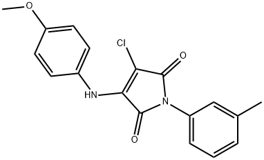 3-chloro-4-(4-methoxyanilino)-1-(3-methylphenyl)-1H-pyrrole-2,5-dione Structure