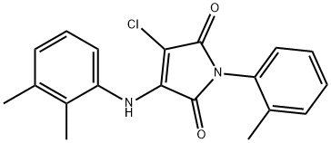 3-chloro-4-(2,3-dimethylanilino)-1-(2-methylphenyl)-1H-pyrrole-2,5-dione,303034-78-8,结构式