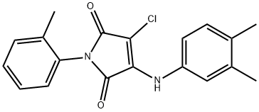 3-chloro-4-(3,4-dimethylanilino)-1-(2-methylphenyl)-1H-pyrrole-2,5-dione Structure