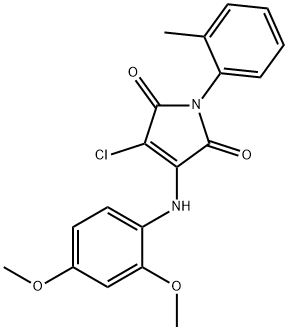 3-chloro-4-(2,4-dimethoxyanilino)-1-(2-methylphenyl)-1H-pyrrole-2,5-dione Structure