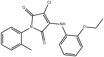 3-chloro-4-(2-ethoxyanilino)-1-(2-methylphenyl)-1H-pyrrole-2,5-dione 结构式