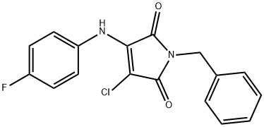 1-benzyl-3-chloro-4-(4-fluoroanilino)-1H-pyrrole-2,5-dione Structure