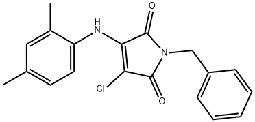 1-benzyl-3-chloro-4-(2,4-dimethylanilino)-1H-pyrrole-2,5-dione Structure