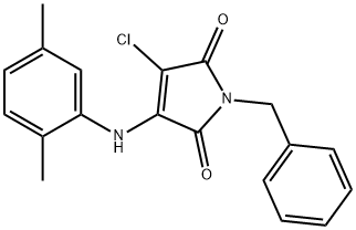 1-benzyl-3-chloro-4-(2,5-dimethylanilino)-1H-pyrrole-2,5-dione,303034-98-2,结构式