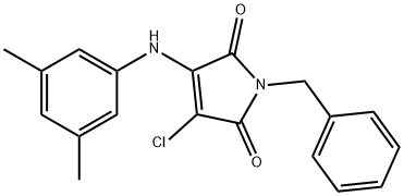 1-benzyl-3-chloro-4-(3,5-dimethylanilino)-1H-pyrrole-2,5-dione,303035-00-9,结构式