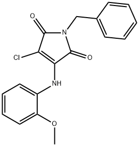 1-benzyl-3-chloro-4-(2-methoxyanilino)-1H-pyrrole-2,5-dione Structure