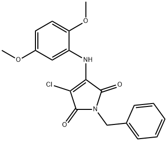 1-benzyl-3-chloro-4-(2,5-dimethoxyanilino)-1H-pyrrole-2,5-dione Structure