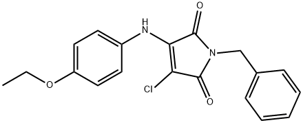 1-benzyl-3-chloro-4-(4-ethoxyanilino)-1H-pyrrole-2,5-dione Struktur