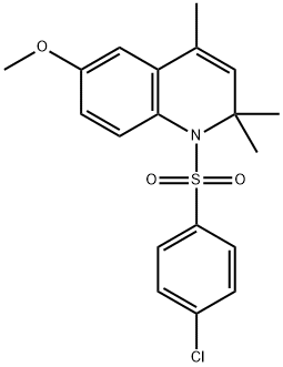1-[(4-chlorophenyl)sulfonyl]-2,2,4-trimethyl-1,2-dihydro-6-quinolinyl methyl ether,303042-14-0,结构式