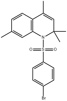 1-[(4-bromophenyl)sulfonyl]-2,2,4,7-tetramethyl-1,2-dihydroquinoline 化学構造式