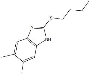 2-(butylsulfanyl)-5,6-dimethyl-1H-benzimidazole,303047-71-4,结构式