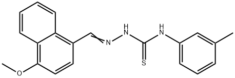 4-methoxy-1-naphthaldehyde N-(3-methylphenyl)thiosemicarbazone Structure