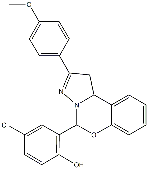 303060-77-7 4-chloro-2-[2-(4-methoxyphenyl)-1,10b-dihydropyrazolo[1,5-c][1,3]benzoxazin-5-yl]phenol